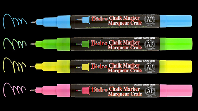 Marvy Uchida Fine Point Erasable Chalk Markers White 2/Pack 526482WHA