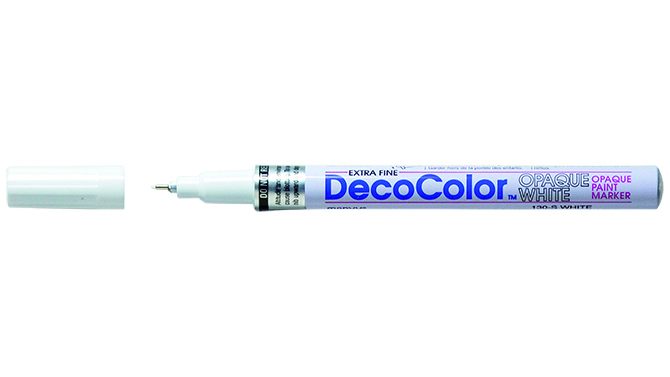 Marvy Uchida DecoFabric Opaque Paint Marker - White, Medium Tip